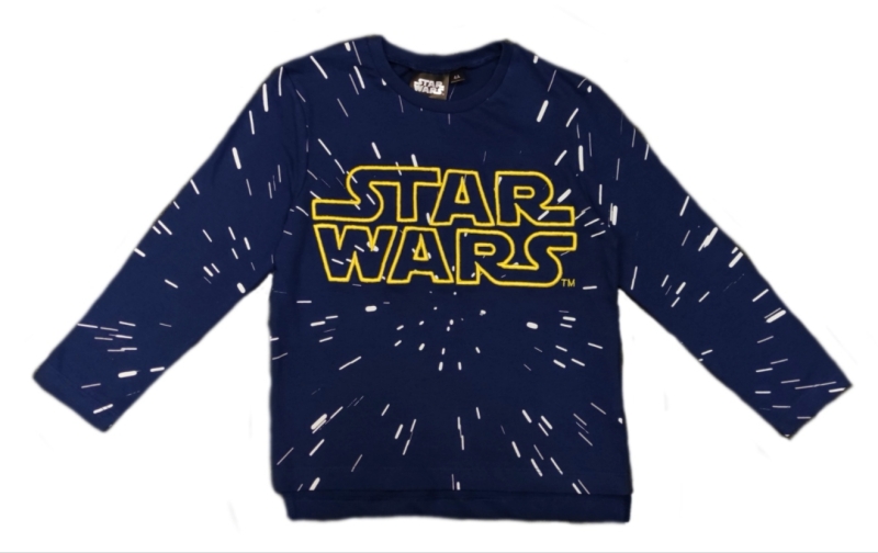 STAR WARS Langarmshirt für Jungen in blau mit Sternen